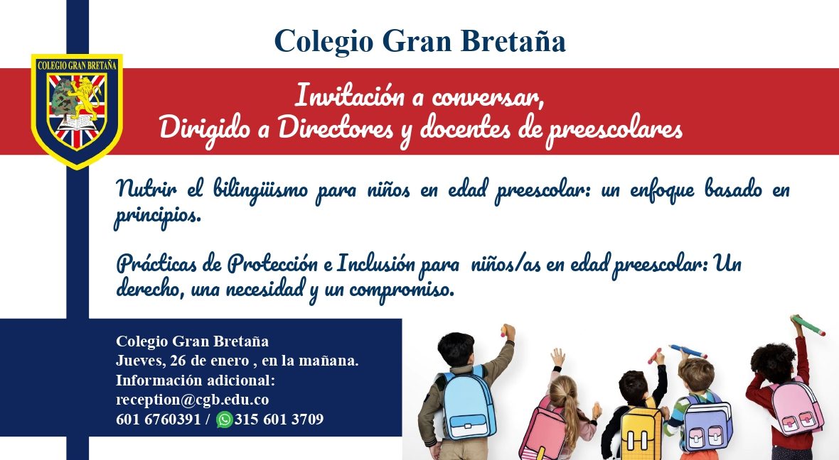 Invitacion Preescolares Colegio Gran Bretana