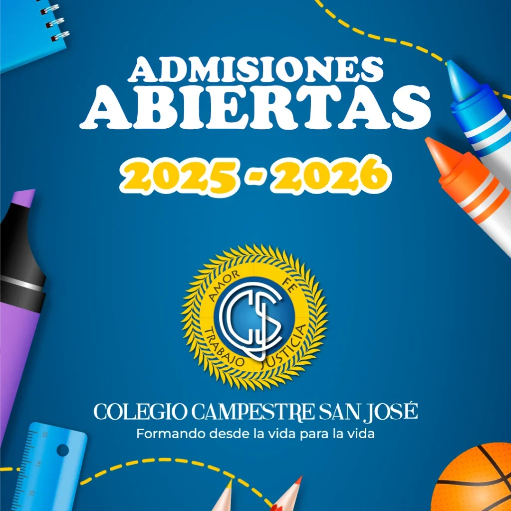 Admisiones abiertas en el Colegio Campestre San José de Bogotá 4 PORTADA Matriculas abiertas san jose
