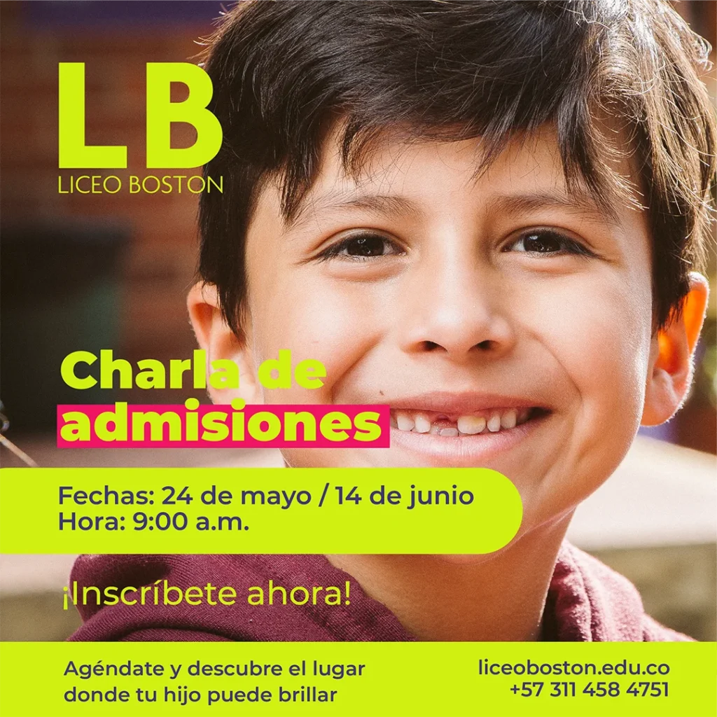 Participa en la charla de admisiones en el Liceo Boston Bogotá 3 Charla de admisiones