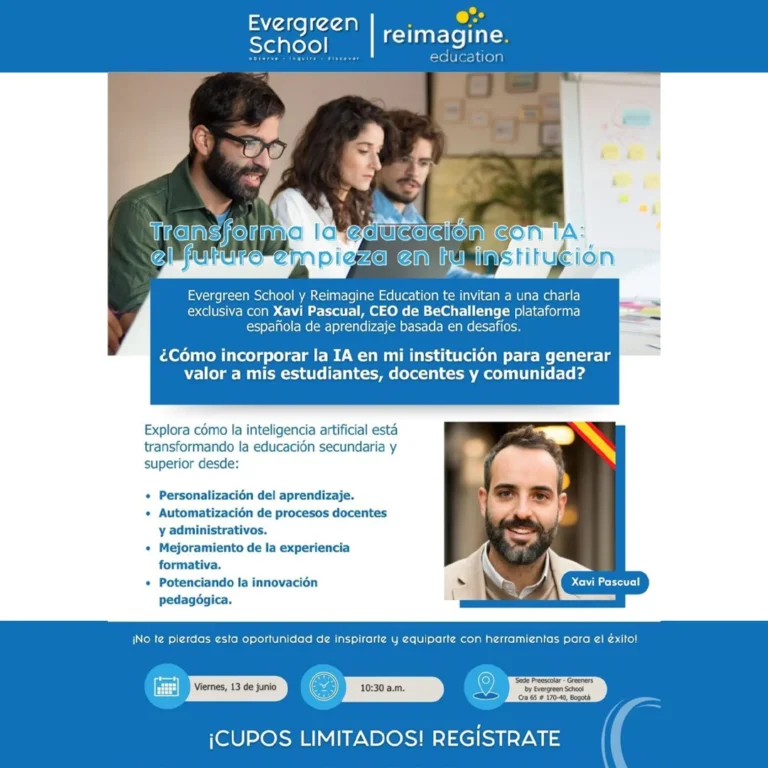 Charla en el Evergreen School de Bogotá: transforma tu colegio con IA