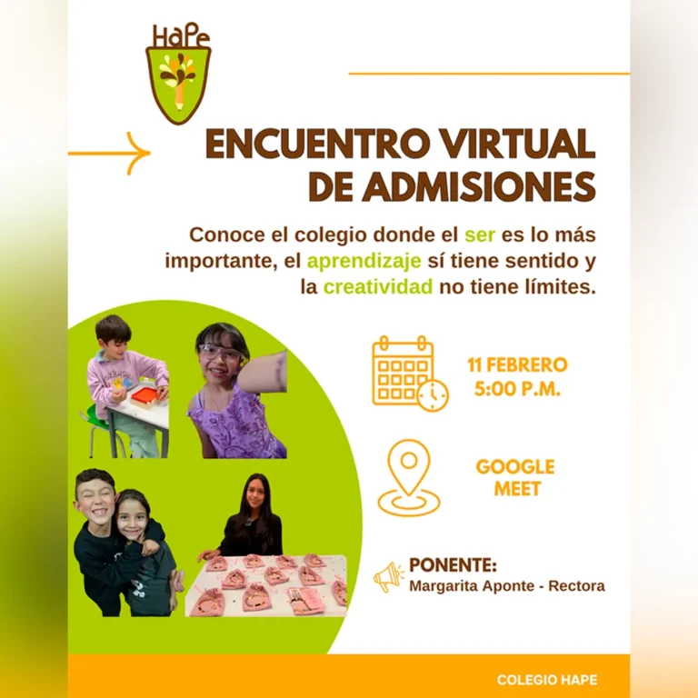 Encuentro Virtual de Admisiones Colegio HaPe de Bogotá