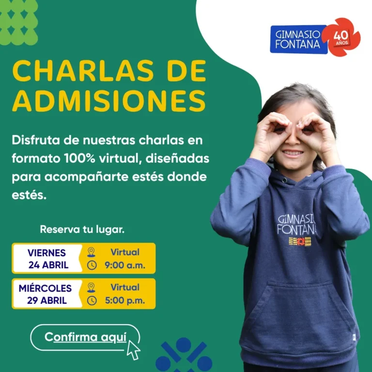 Conoce el Gimnasio Fontana de Bogotá a través de sus charlas de admisiones en línea