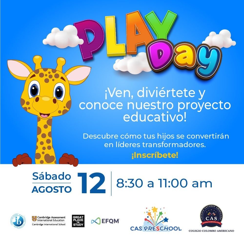 ¡El próximo 12 de agosto PLAY DAY CAS!