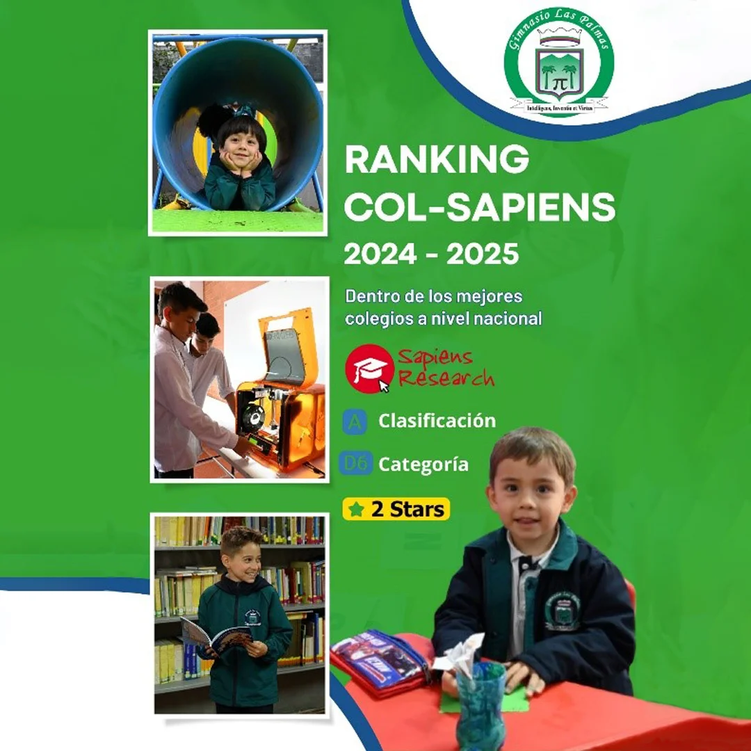 Gimnasio Las Palmas en el decil 6 del Ranking Col-Sapiens 2024-2025