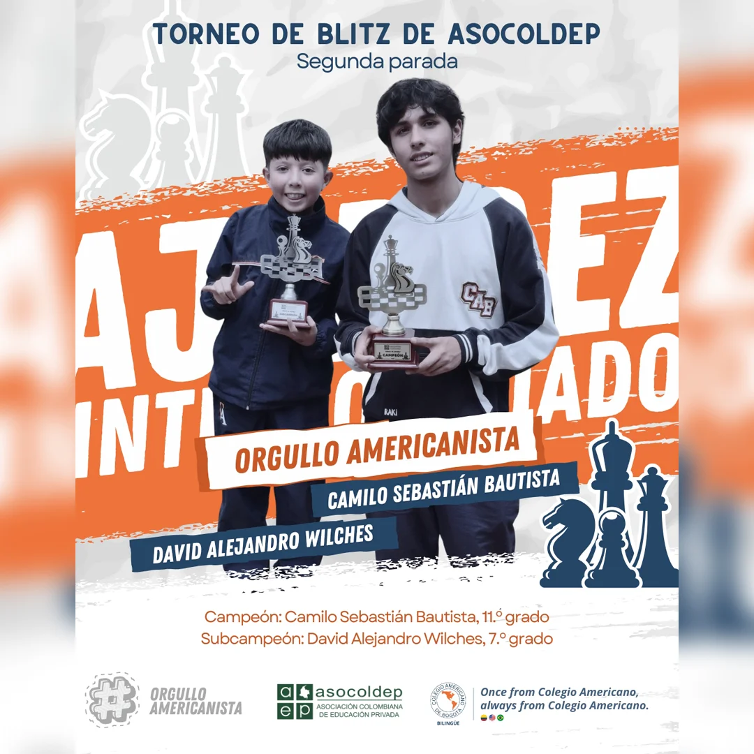 Estudiantes del Colegio Americano de Bogotá brillan en Torneo de Blitz Asocoldep