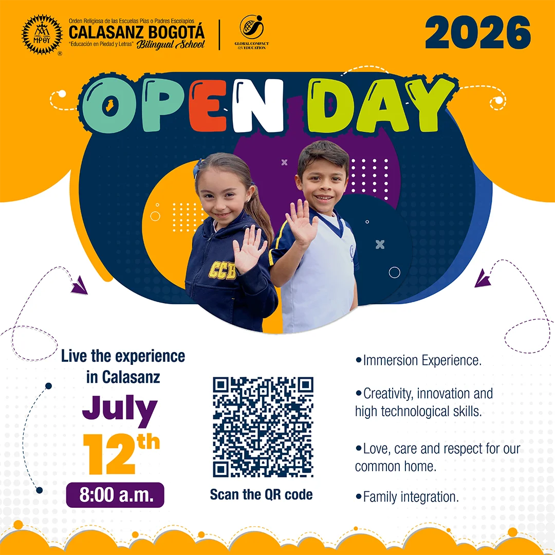 ¡Admisiones 2026! Participa en el Open Day del Colegio Calasanz de Bogotá