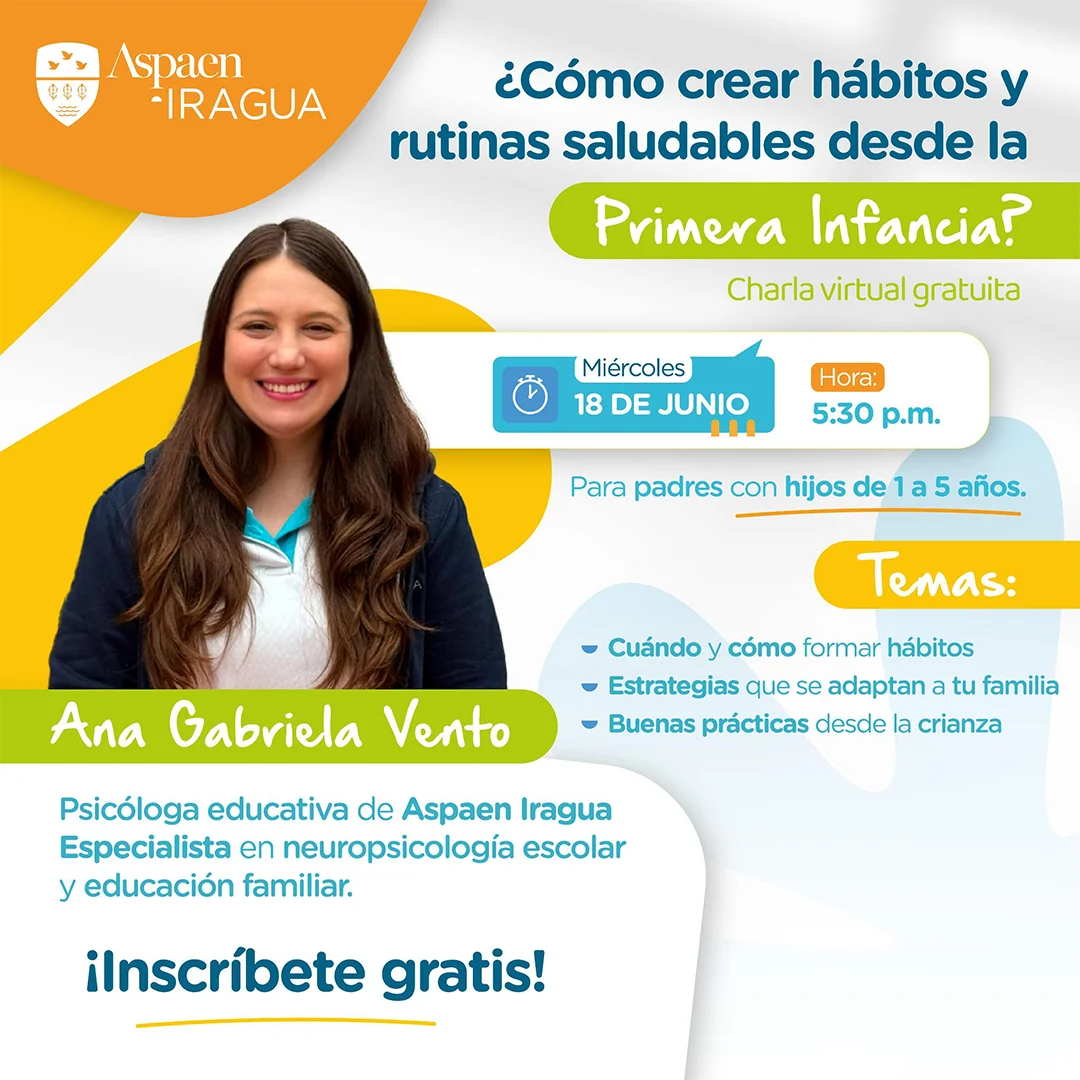 Charla virtual del Gimnasio Iragua Aspaen de Bogotá: hábitos saludables desde la infancia