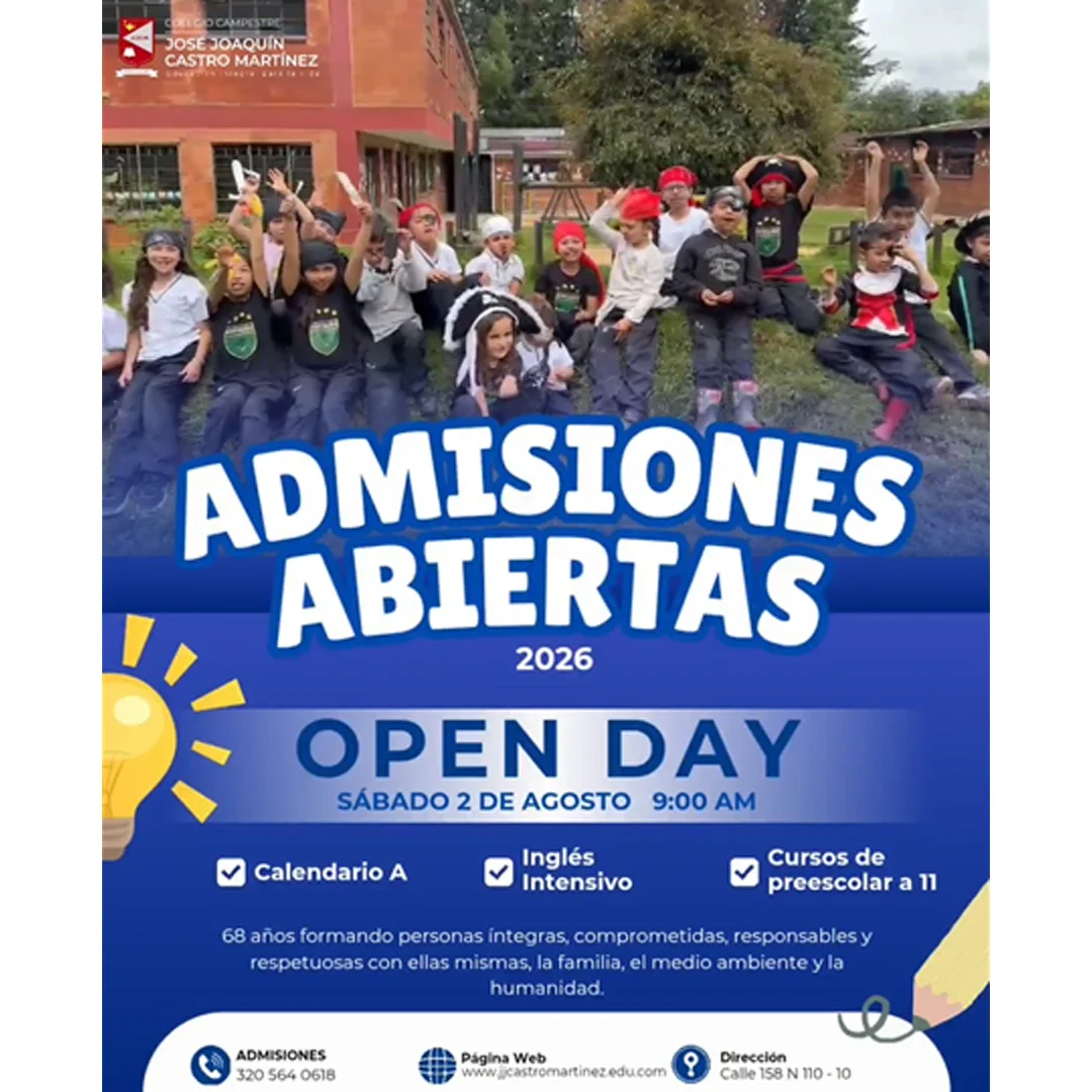 Open day en el Colegio Campestre José Joaquín Castro Martínez de Bogotá