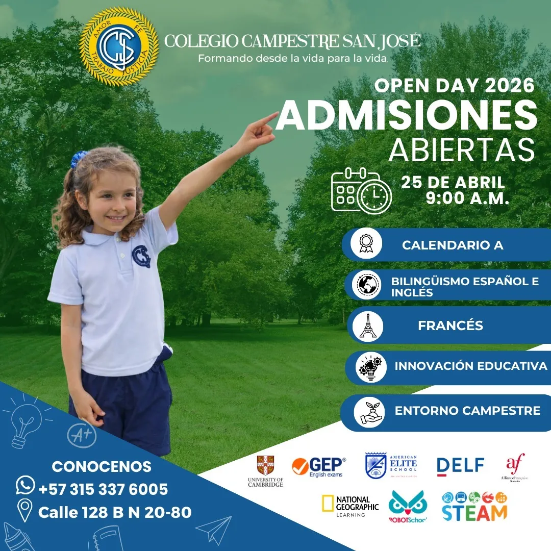 Descubre el Colegio Campestre San José de Bogotá en su Open Day y conoce su modelo educativo