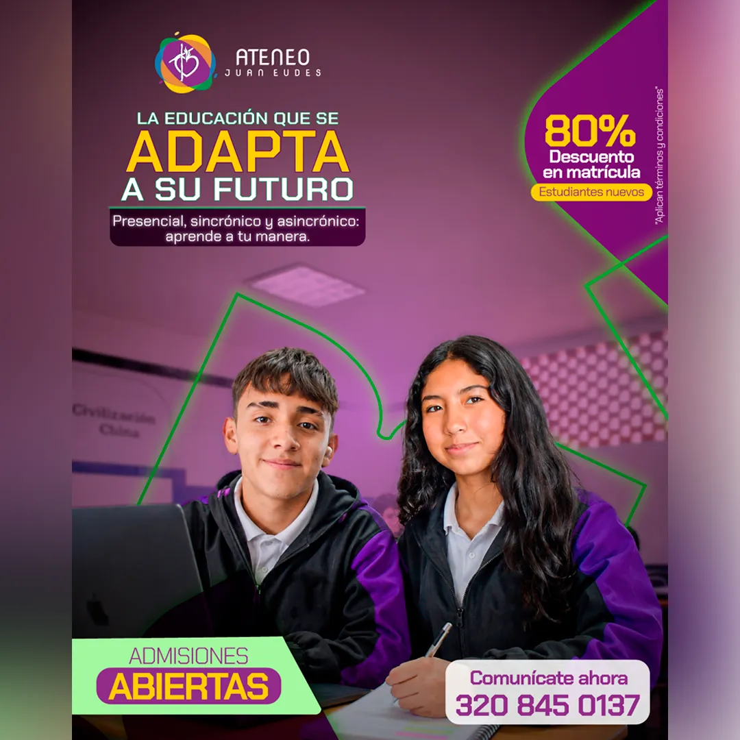 Colegio Ateneo Juan Eudes Bogotá: 80 % de descuento en julio