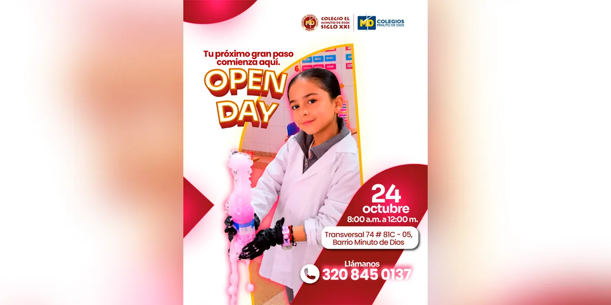 Colegio El Minuto de Dios Siglo XXI Bogotá: Open Day y admisiones