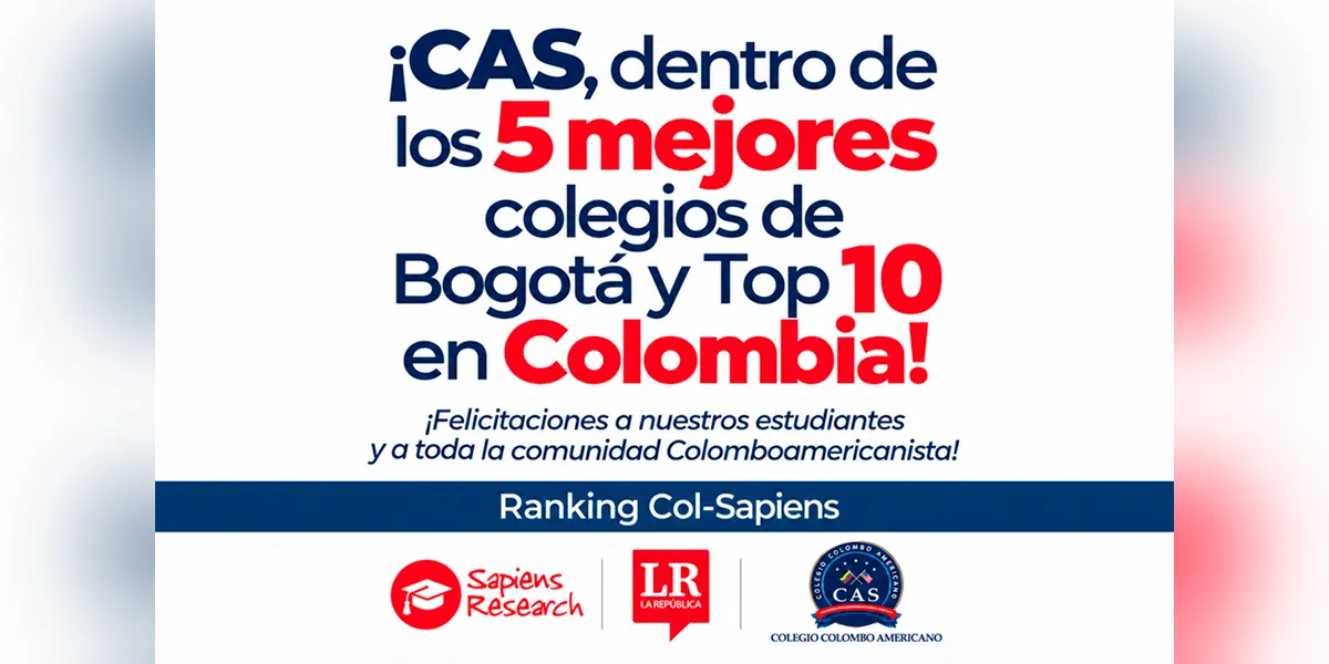 Colegio Colombo Americano CAS Bogotá: top 10 en Col-Sapiens